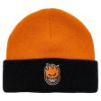 SPITFIRE BIGHEAD FILL CUFF BEANIE BLACK   ORANGE Sale