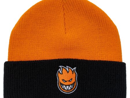 SPITFIRE BIGHEAD FILL CUFF BEANIE BLACK   ORANGE Sale