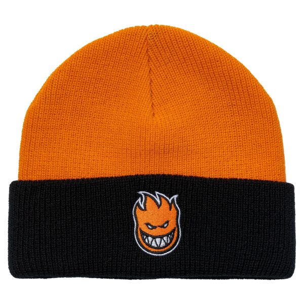 SPITFIRE BIGHEAD FILL CUFF BEANIE BLACK   ORANGE Sale