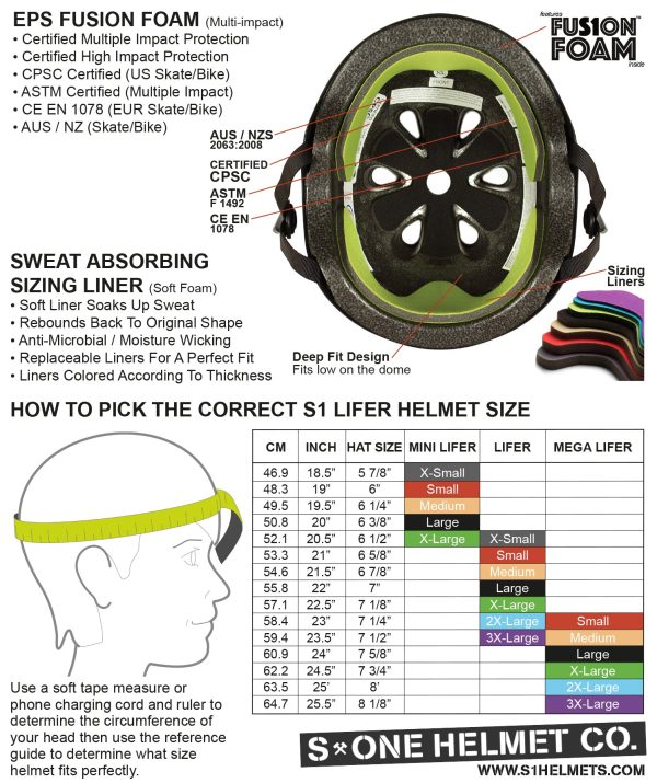 S1 LIFER BLACK WHITE TIE DYE MATTE HELMET Online