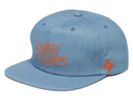 BRIXTON WILLIE NELSON SNAPBACK WORN DENIM Hot on Sale