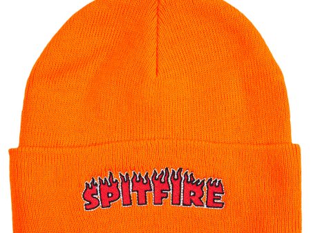 SPITFIRE FLASH FIRE BEANIE ORANGE RED on Sale