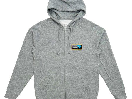 BLUETILE HEART OF COLUMBIA PATCH ZIP HOODIE GREY Fashion