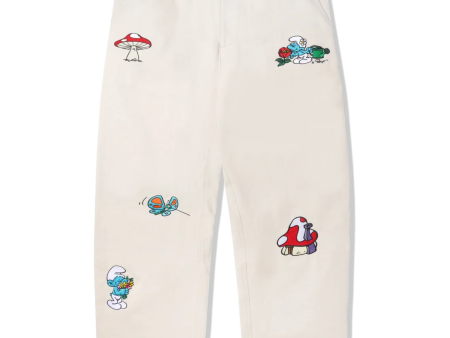 BUTTER GOODS X THE SMURFS FORAGE WIDE LEG PANT NATURAL For Discount