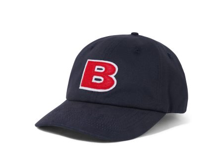 BUTTER GOODS B LOGO 6 PANEL HAT NAVY Online Hot Sale