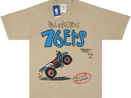 A.S.S. X SHAKA WEAR X NBA 76ERS TEE OATMEAL Discount