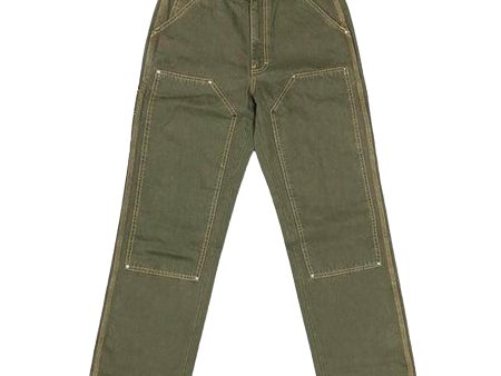 DICKIES DOUBLE KNEE DUCK CANVAS PANT STONEWASHED GREEN   NUGGET Online Sale