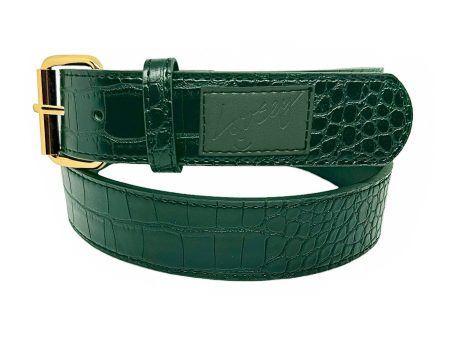 LOOSEY CROC SKIN BELT GREEN Discount