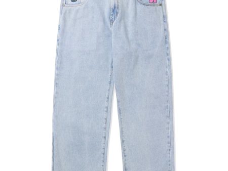 BUTTER GOODS FLOWER DENIM JEANS LIGHT BLUE Online Sale