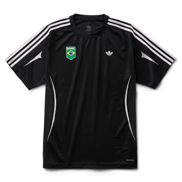 ADIDAS SKATEBOARDING BRASIL AEROREADY JERSEY BLACK For Cheap