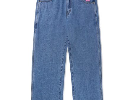 BUTTER GOODS FLOWER DENIM JEANS WASHED INDIGO For Discount