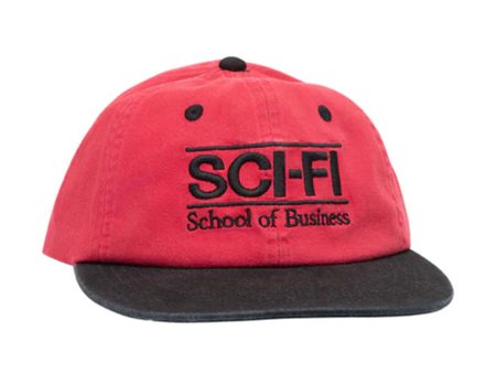 SCI-FI FANTASY SCHOOL OF BUSINESS HAT RED BLACK For Discount