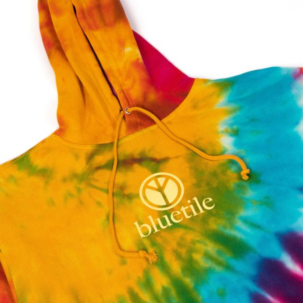 BLUETILE PEACE OUT TIE DYE HOODIE YELLOW Cheap