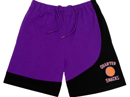 QUARTERSNACKS HOUSE SHORTS BLACK PURPLE Online Hot Sale