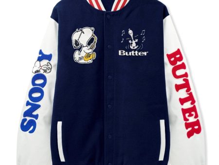 BUTTER GOODS JAZZ VARSITY JACKET NAVY Online