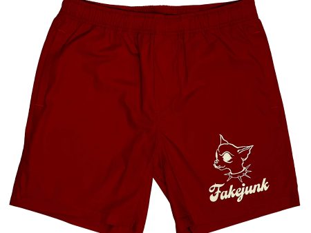 FAKE JUNK CHI CHI BEACH SHORTS RED For Cheap