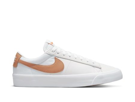 NIKE SB BLAZER LOW PRO GT ISO WHITE   LIGHT COGNAC Online Hot Sale