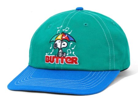 BUTTER GOODS UMBRELLA 6 PANEL CAP GREEN   ROYAL Online now