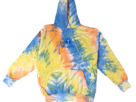 BLUETILE PEACE OUT TIE DYE HOODIE BLUE Supply